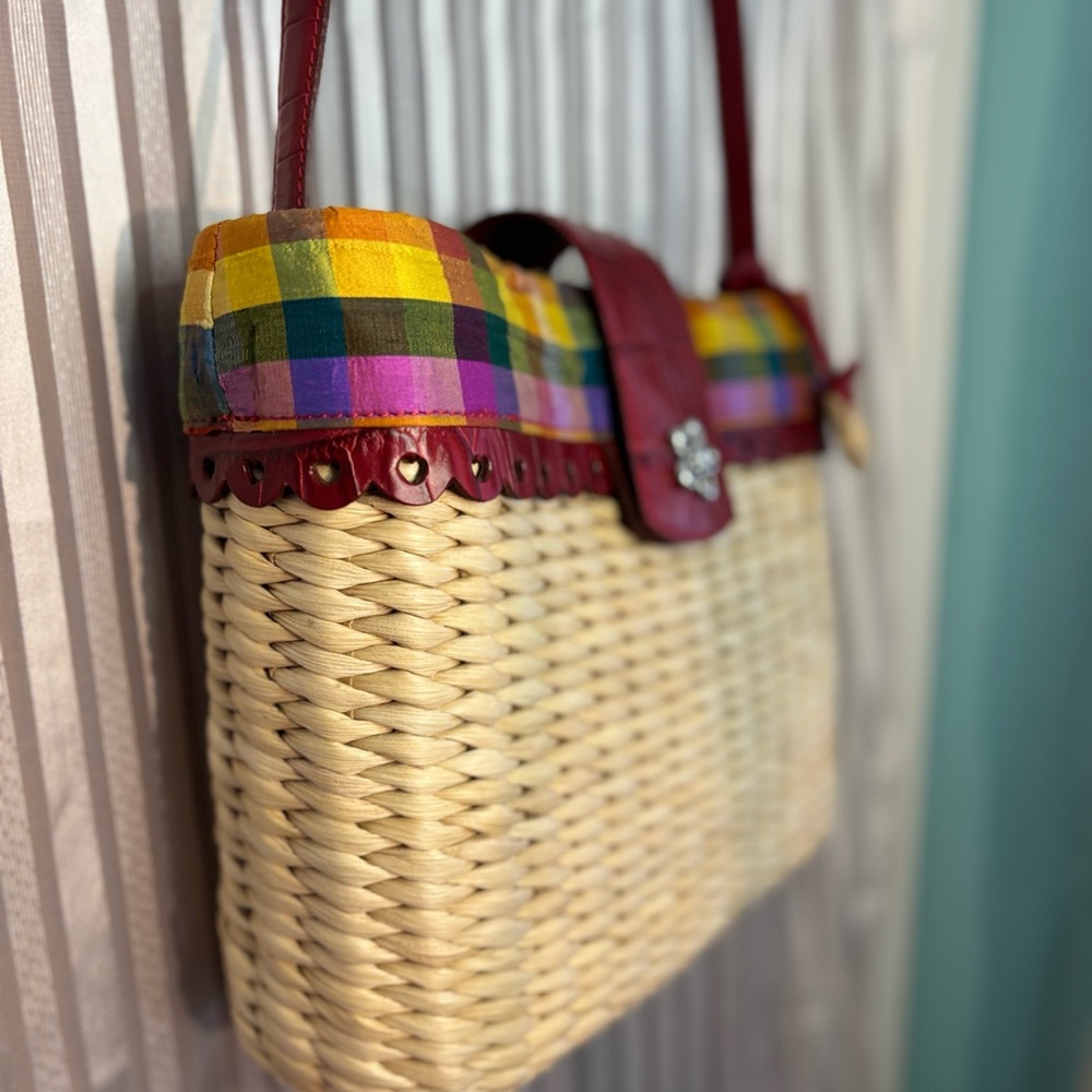 Brighton Poppy straw shoulder bag Vintage - Picture 4 of 16